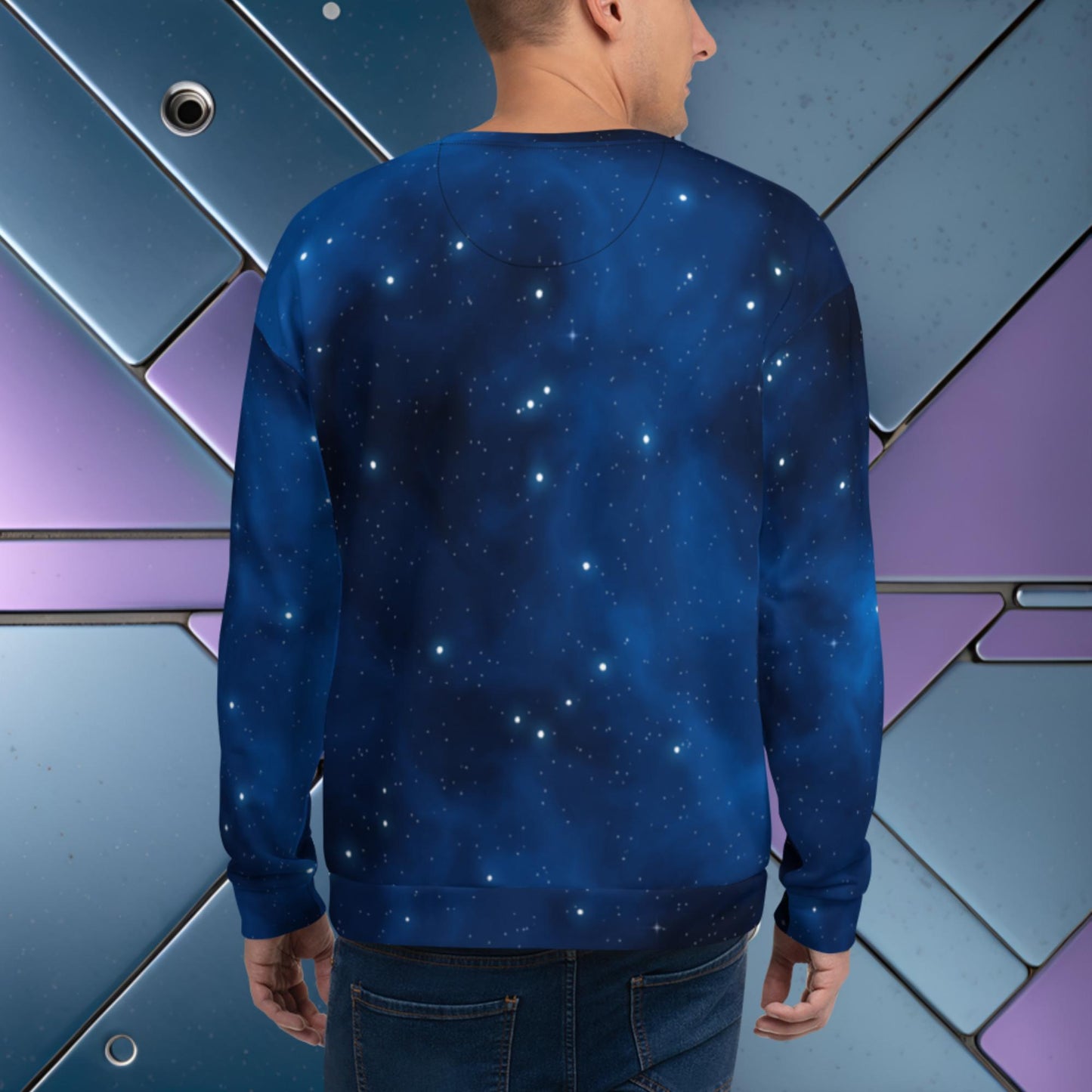 Blue Nebula - Fleece-Lined Sweatshirt